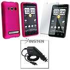 9in1 Lot Pink Case Protector DC Charger HTC EVO 3D  