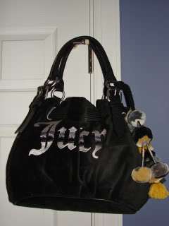 NeW Black Juicy Couture free style Ombre tote Handbag  