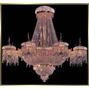 Large Crystal Chandelier, VI 3160, 47 lights, 24Kt Gold, 72 wide X 68 