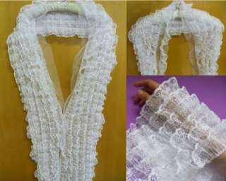 Width Wedding Bridal 6 Layers Embroidered Flowers Net Lace  1 