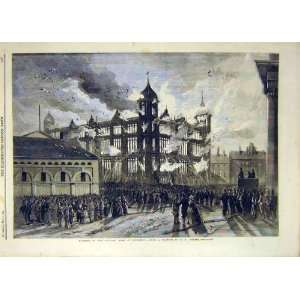   1860 Sailors Home Fire Liverpool Heffer Building Print