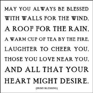  May You always Be Blessed   Irish Blessing Black and White 