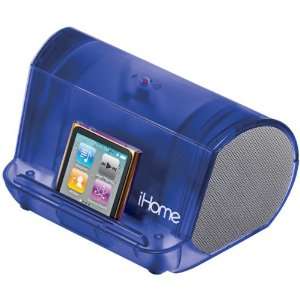    iHOME Blue Portable Translucent  Stereo Speaker 