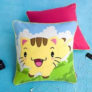 Onitiva   [Kitty Meow] Embroidered Applique Pillow Cushion / Floor 