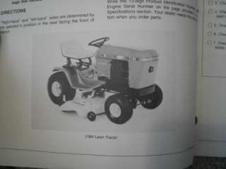 John Deere 108 111 116 & H L&G Tractor Operators Manual  
