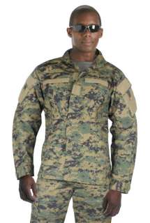 ACU Style Woodland Digital Camo Military Uniform Shirt, MARPAT 