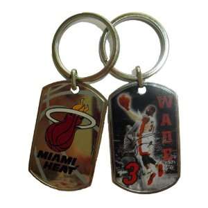  Miami Heat Dwyane Wade Dog Tag Keychain