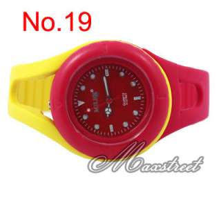 Fashion Candy Colors Girls Jelly Quartz Wrist Watch Casual Watch 