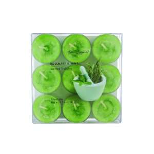  Highly Scented Tealight Candles   9 Pack   Rosemary & Mint 