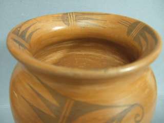 OLD Hopi Pottery Indian Vase Signed G. Pavatea Redware  