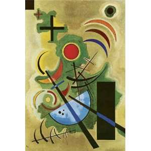 Wassily Kandinsky 19.25W by 28.25H  Standhafles Grun (Solid Green 