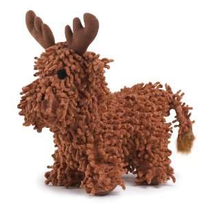  Zanies Moppy Plush Curly Crew Dog Toy, Moose, 10 1/2 Inch 