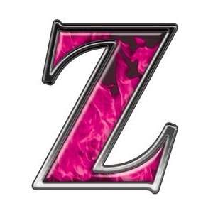  Reflective Letter Z with Inferno Pink Flames   2 h 