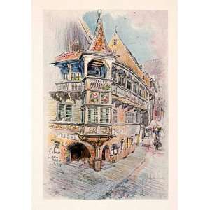  1918 Print George Wharton Edwards Colmar Alsace Maison 