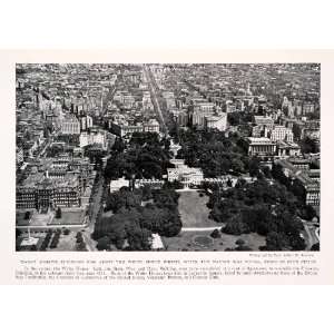  1931 Halftone Print Washington D. C. Cityscape White House 
