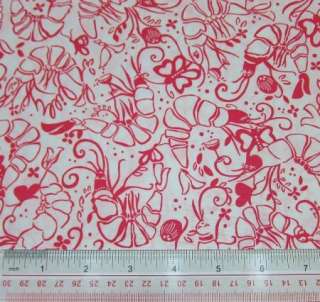 Lilly Pulitzer Fabric Hotty Pink First Base 1 Yard  