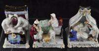 Household Scene Staffordshire Fairing Figurines c1840  