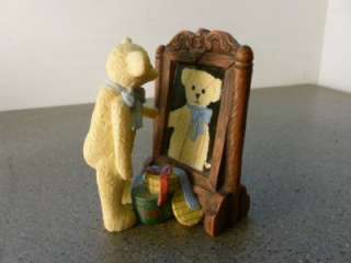 Sarahs Attic Michaud Just Ted Teddy Bear with Mirror Figurine  