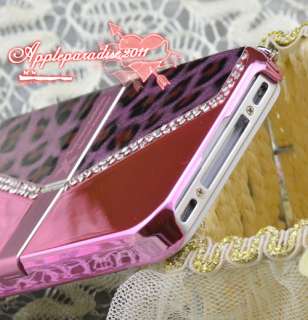   Leopard Diamond Stand Handbag Designer Case For AT&T Iphone 4 4G