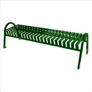 Witt M6 BBS Oakley 6 Foot Straight Slatted Metal Backless Bench Color 