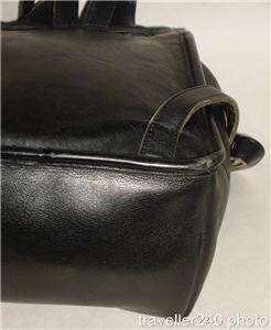 COACH Drawstring Backpack Bag in Black Leather, Style No. 9960, Great 
