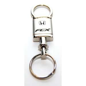 Honda FCX Satin Chrome Valet Keychain with Detachable Ring Key Fob
