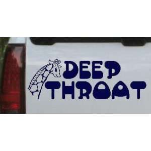 Navy 42in X 14.5in    Deep Throat Funny Car Window Wall Laptop Decal 