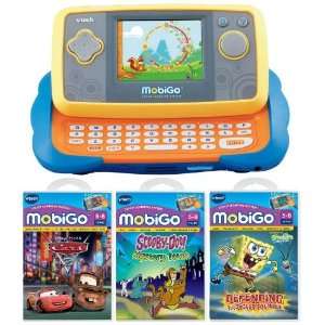  Vtech MobiGo Touch Learning System Age 5 8 Game Bundle 