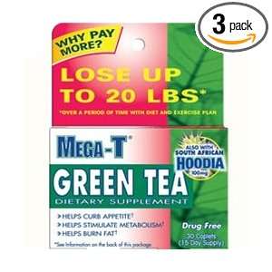 Mega T Green Tea Dietary Supplement with Hoodia   30 Caplets (PACK OF 