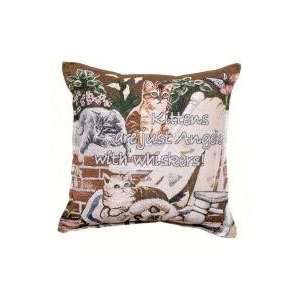 Kittens Angels with Whiskers Decorative Throw Pillow 17 x 17 