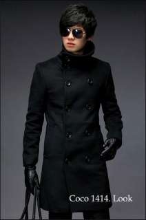 2011 NEW Mens Korean Classic Fashion Double Breasted Long Trench Coat 