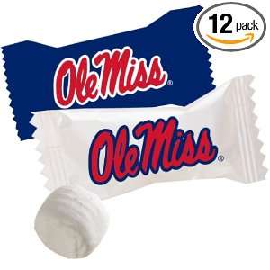 Hospitality Sports Mints Ole Miss Rebels, 7 Ounce Bags (Pack of 12 
