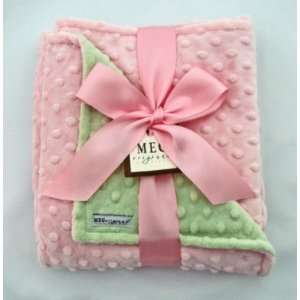  Pink & Green Minky Blanket Baby