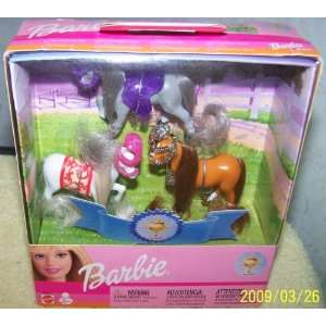  Mattel *Barbie 3 Mini Show Horses Toys & Games