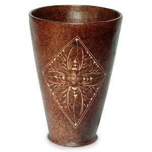  Earthenware vase, Diamond Flower