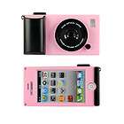 Lastest Camera Style iCamera hard Case icam for iPhone 4 4s Pink 0454