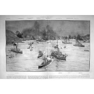   1904 JAPAN NAVY BASE ELLIOTT MANSHU MARU SHIPS SAIYEN