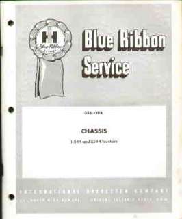 IH I 544 2544 Tractor Chassis Service Manual 1969  