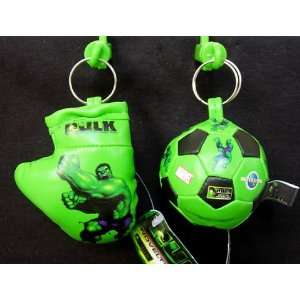  Incredible Hulk football & Boxing Glove keychain set (2pcs 