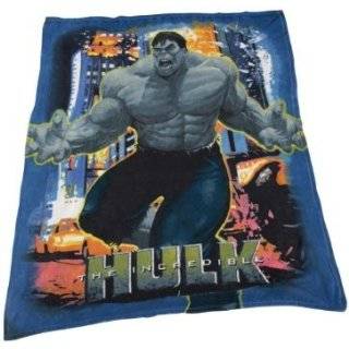 The Incredible Hulk Blanket   Plush Fuzzy Soft Microfiber Junior Size 