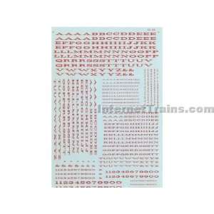  Microscale HO Scale Alphabets & Numbers Decal Set 