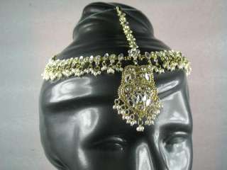 Bollywood Costume Jewelry Matha Patti White  
