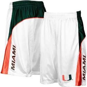  Miami Hurricanes White Patriot Workout Shorts Sports 