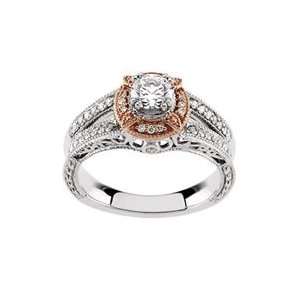   Gold 1/4 Ct Tw Engagement Semi Set For 1 2 Ct Round Center Jewelry