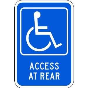  LYLE HC 013 12HA AccessAtRear,Handicapped Pic,HIP,Wht/Bl 