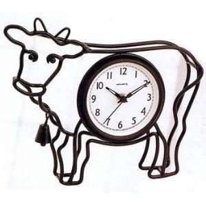  Cow Metal Wall Clock 9 in. Patio, Lawn & Garden