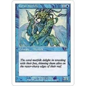 Coral Merfolk Playset of 4 (Magic the Gathering  7th Edition #66 