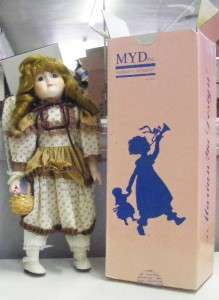 MARIAN YU DESIGNS 15 PORCELAIN GIRL DOLL WITH TAGS  