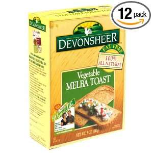 Devonsheer Vegetable Melba Toast, 5 Ounces (Pack of 12)  
