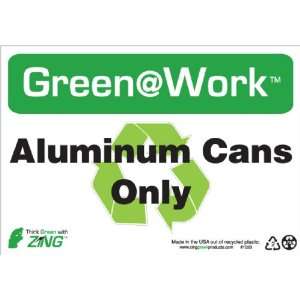 Zing Environmental Awareness Sign, Header Green at Work, Legend 